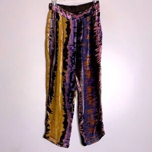 Johnny Was velvet silk bohemian spell cuff pants relaxed fit women’s xs new